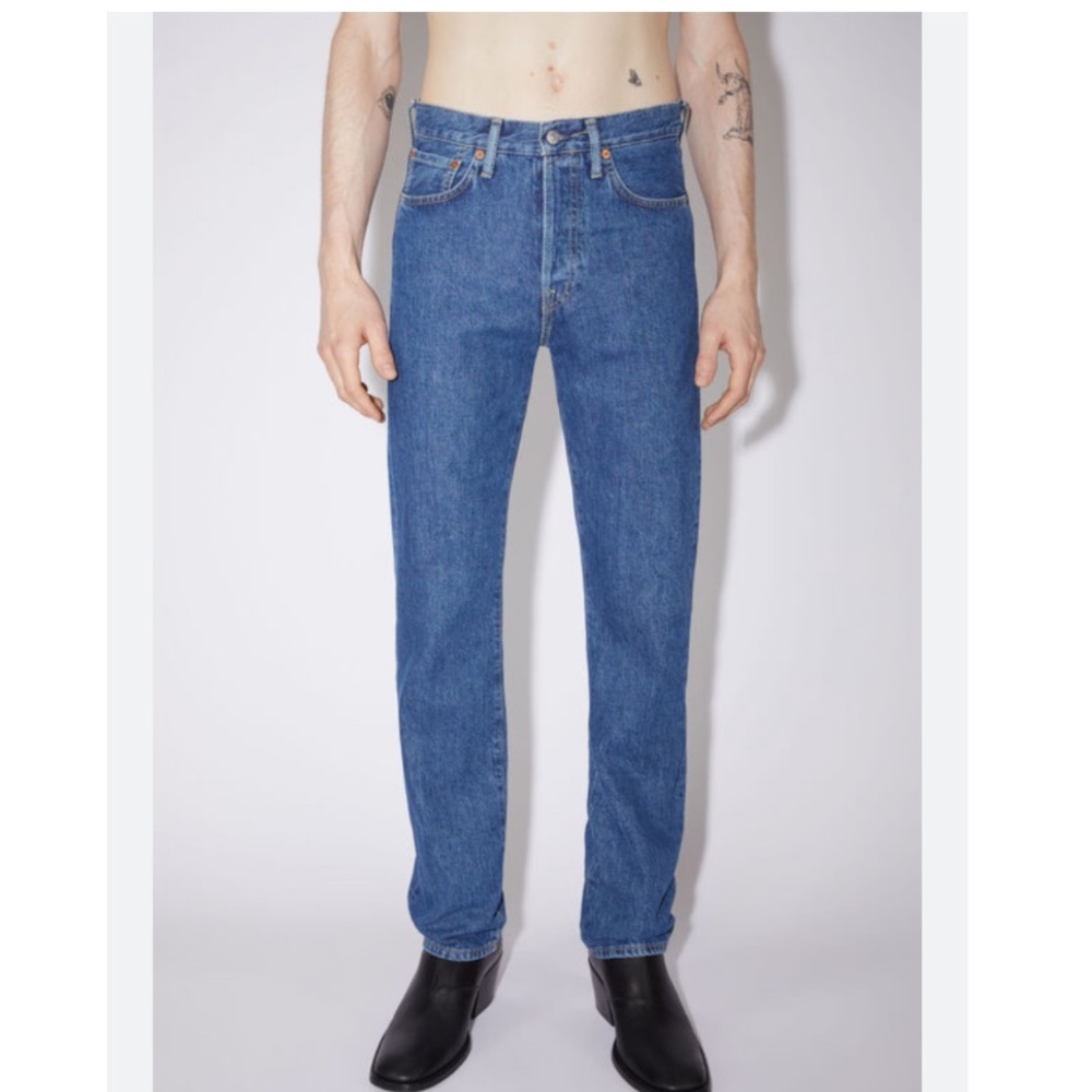 Acne Studios Jeans 1996 Trash Regular Fit in Dark Blue